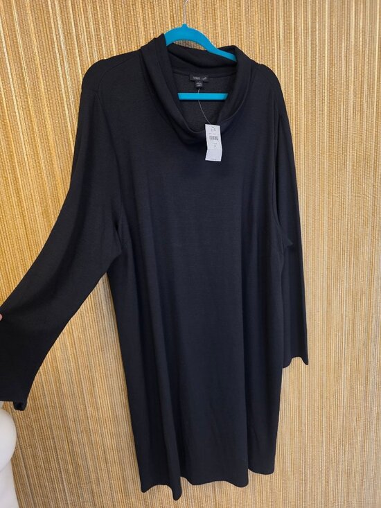 J. Jill Dresses & Skirts - NWT J. Jill Womens Black Cowl Neck Long Sleeve Tunic Dress Plus Sz 3X Minimalist